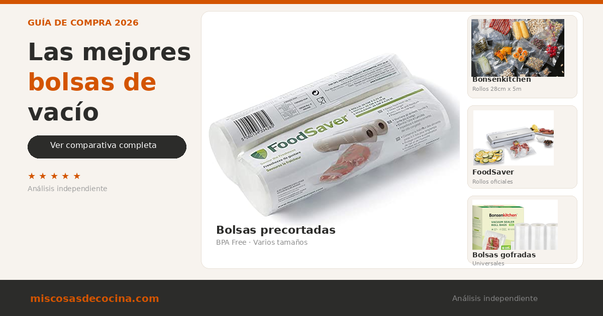 bolsas para envasar al vacío